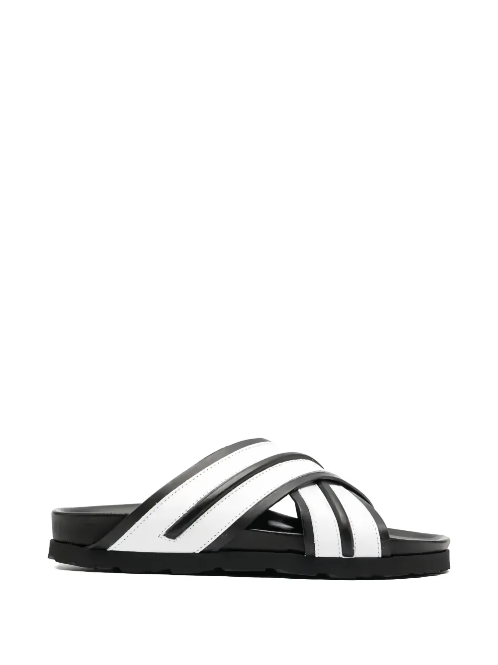 Palm Angels criss-cross slip-on sandals Zwart
