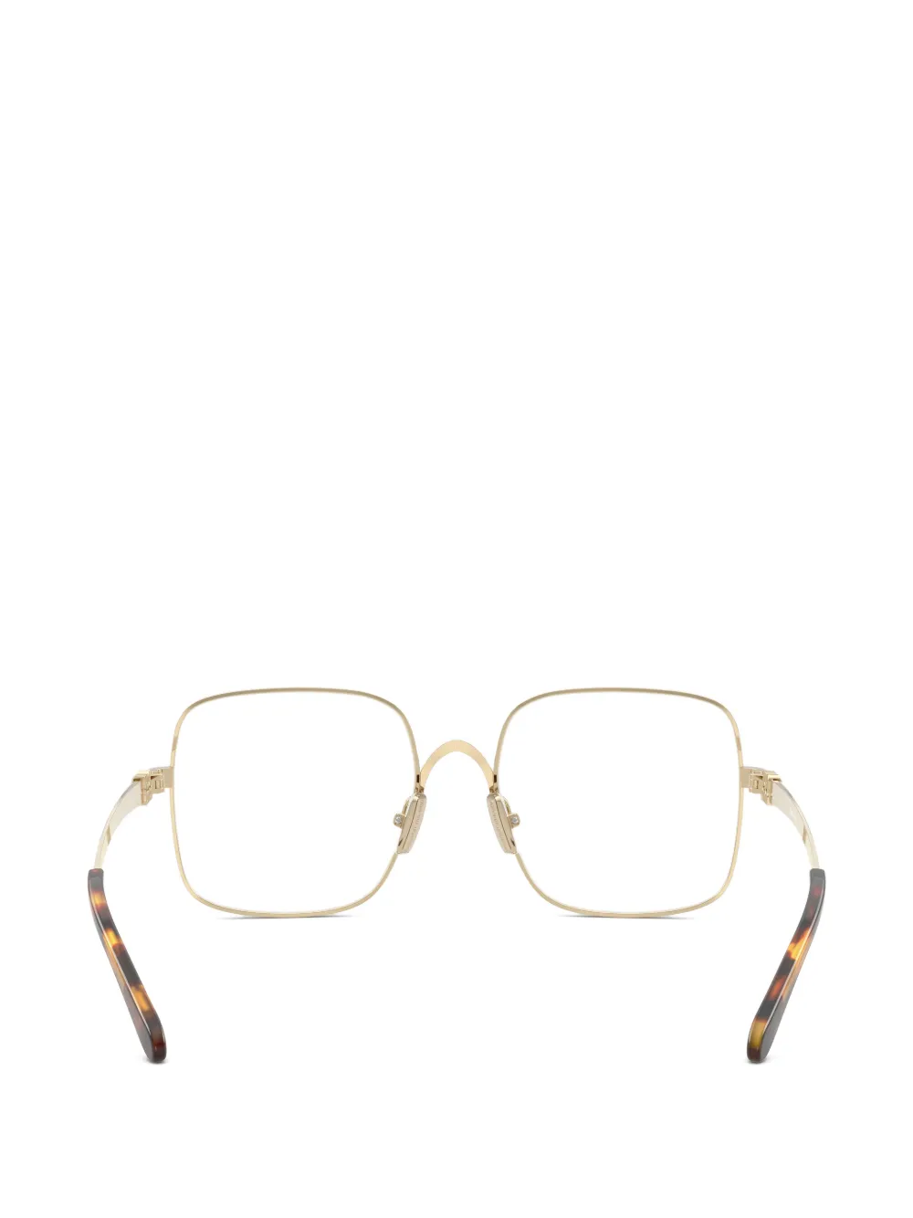 Miu Eyewear Bril met vierkant montuur Goud