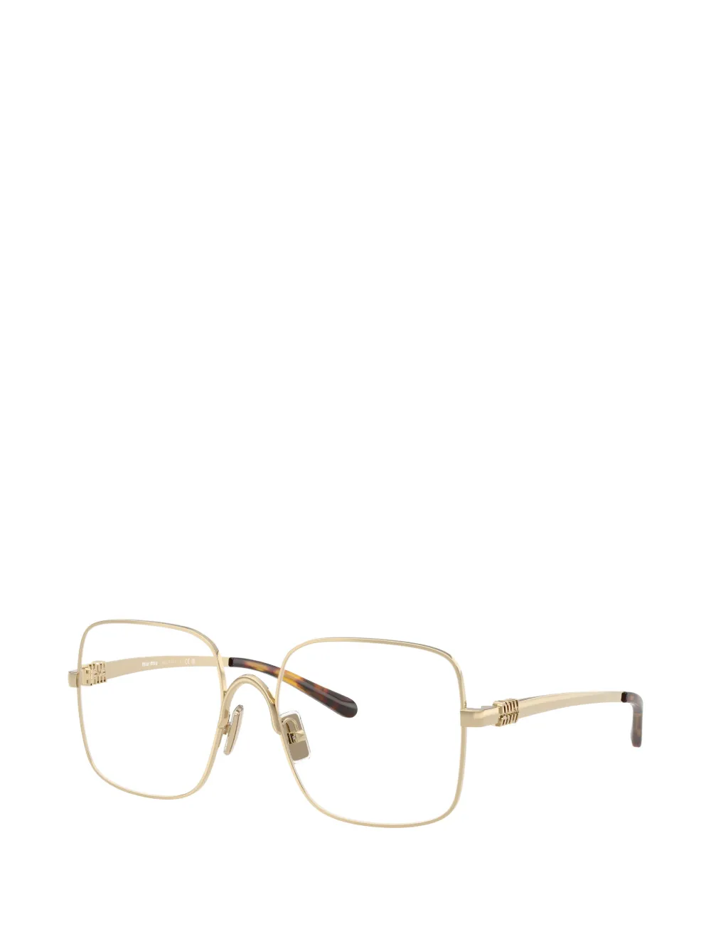 Miu Eyewear Bril met vierkant montuur Goud