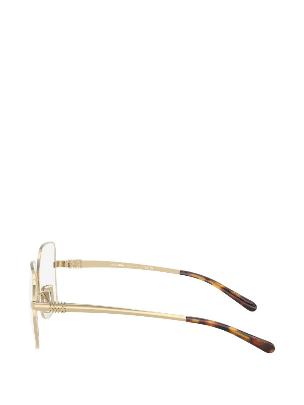 Miu Eyewear Bril met vierkant montuur Goud