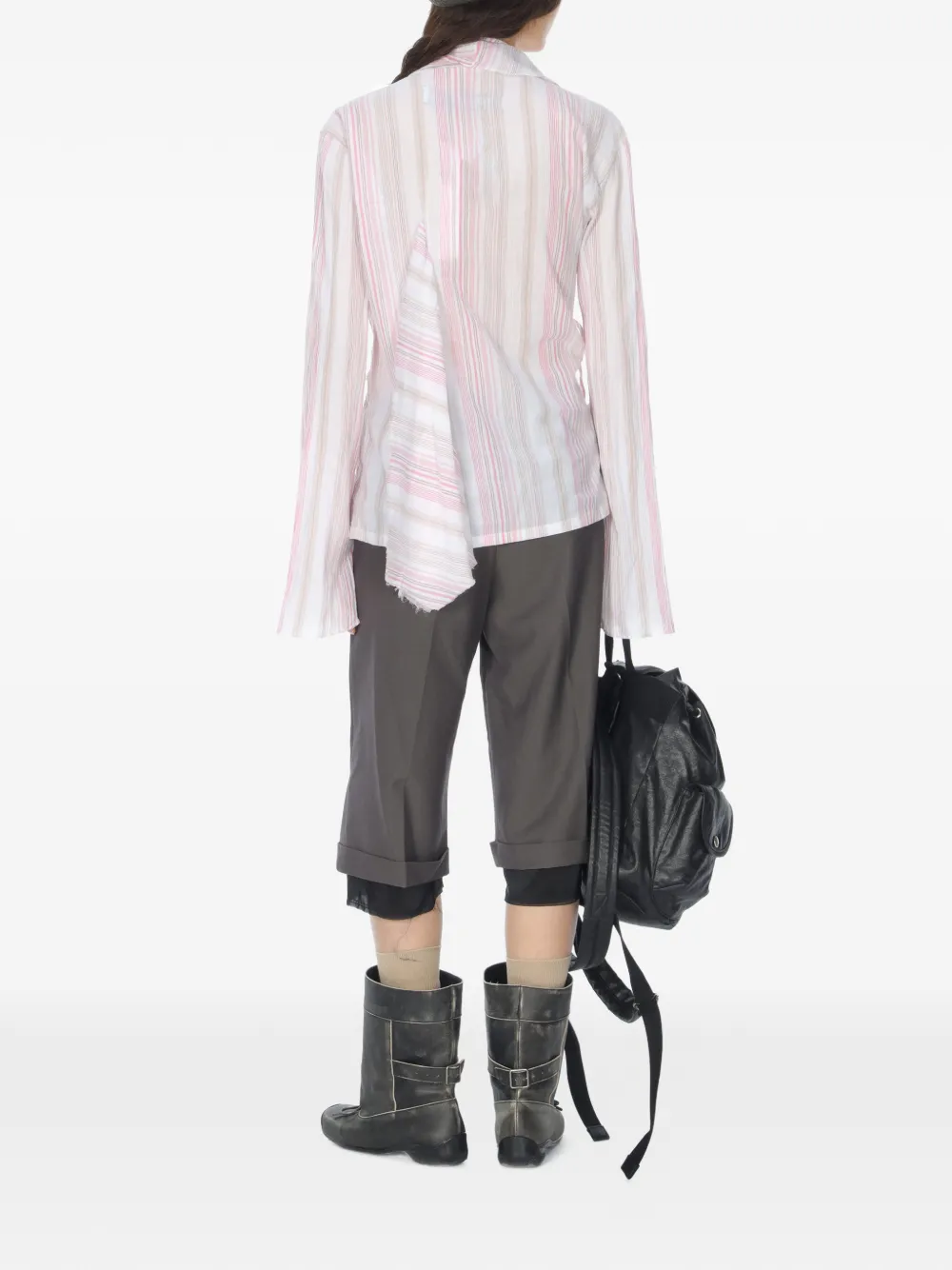 Ruffled Stripe Blouse