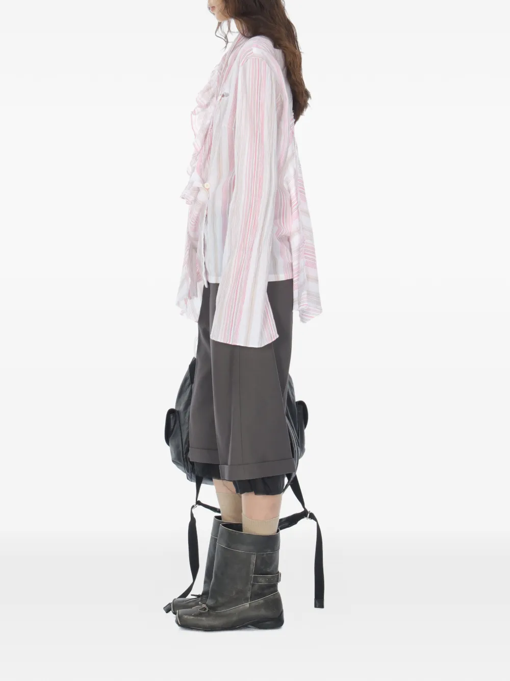 Ruffled Stripe Blouse