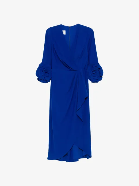 Rosa Clará  floral ruffle midi dress