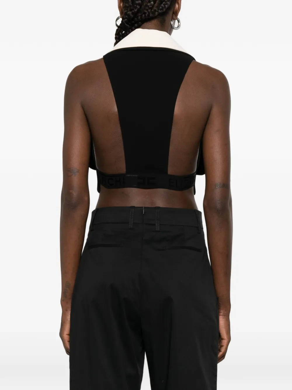 Elisabetta Franchi Bodywarmer met sjaal Zwart