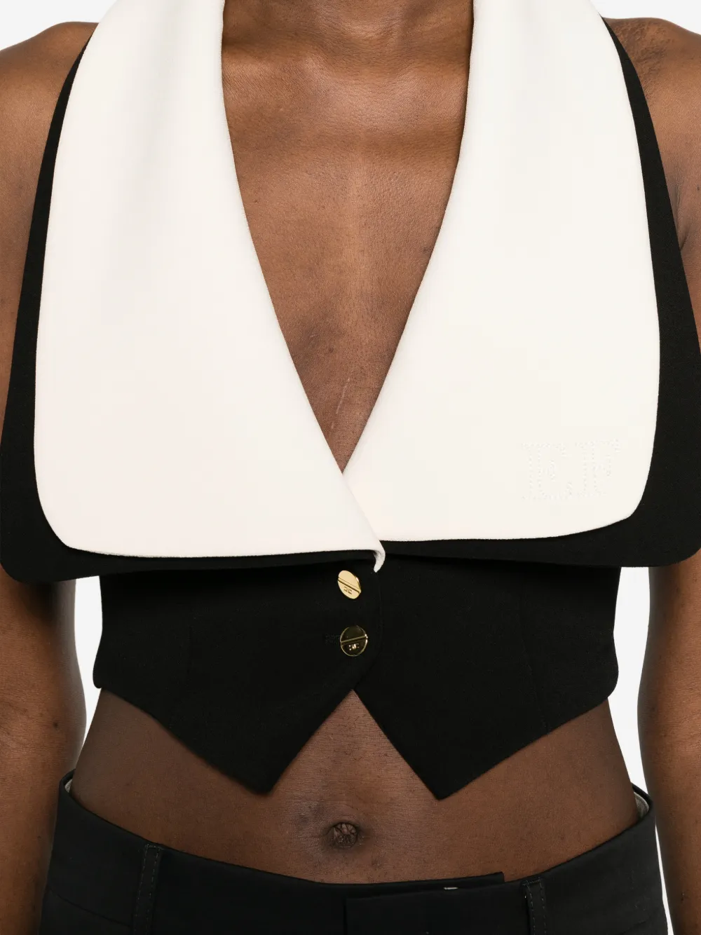 Elisabetta Franchi Bodywarmer met sjaal Zwart