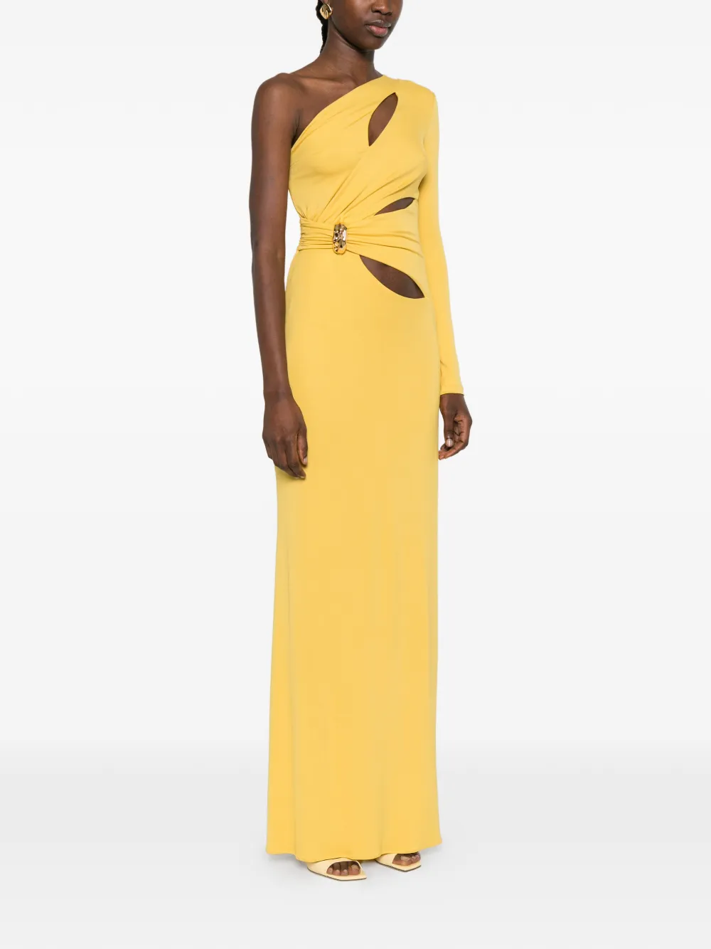 Elisabetta Franchi Uitgesneden maxi-jurk Geel
