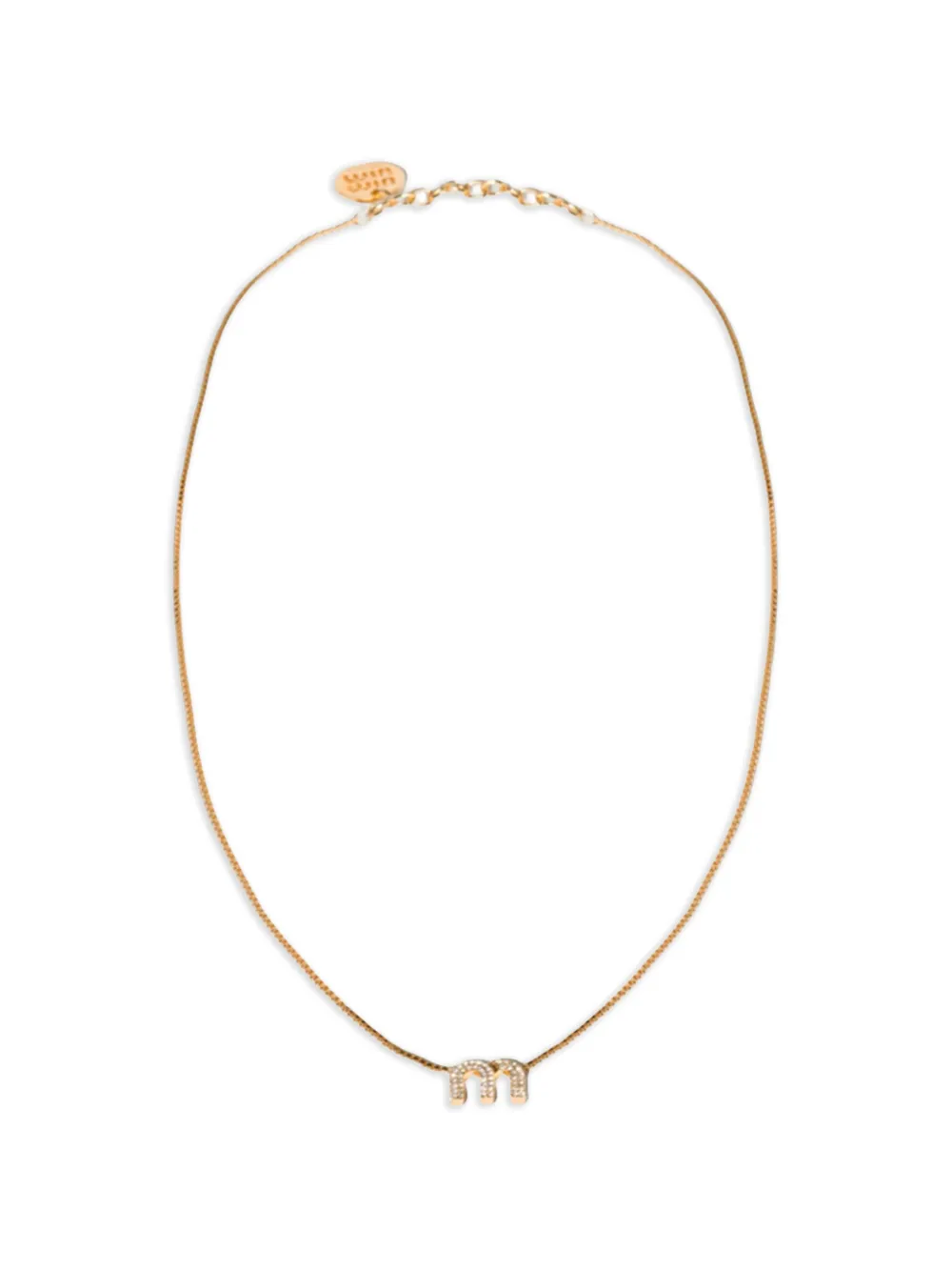 Miu Miu logo necklace - Oro