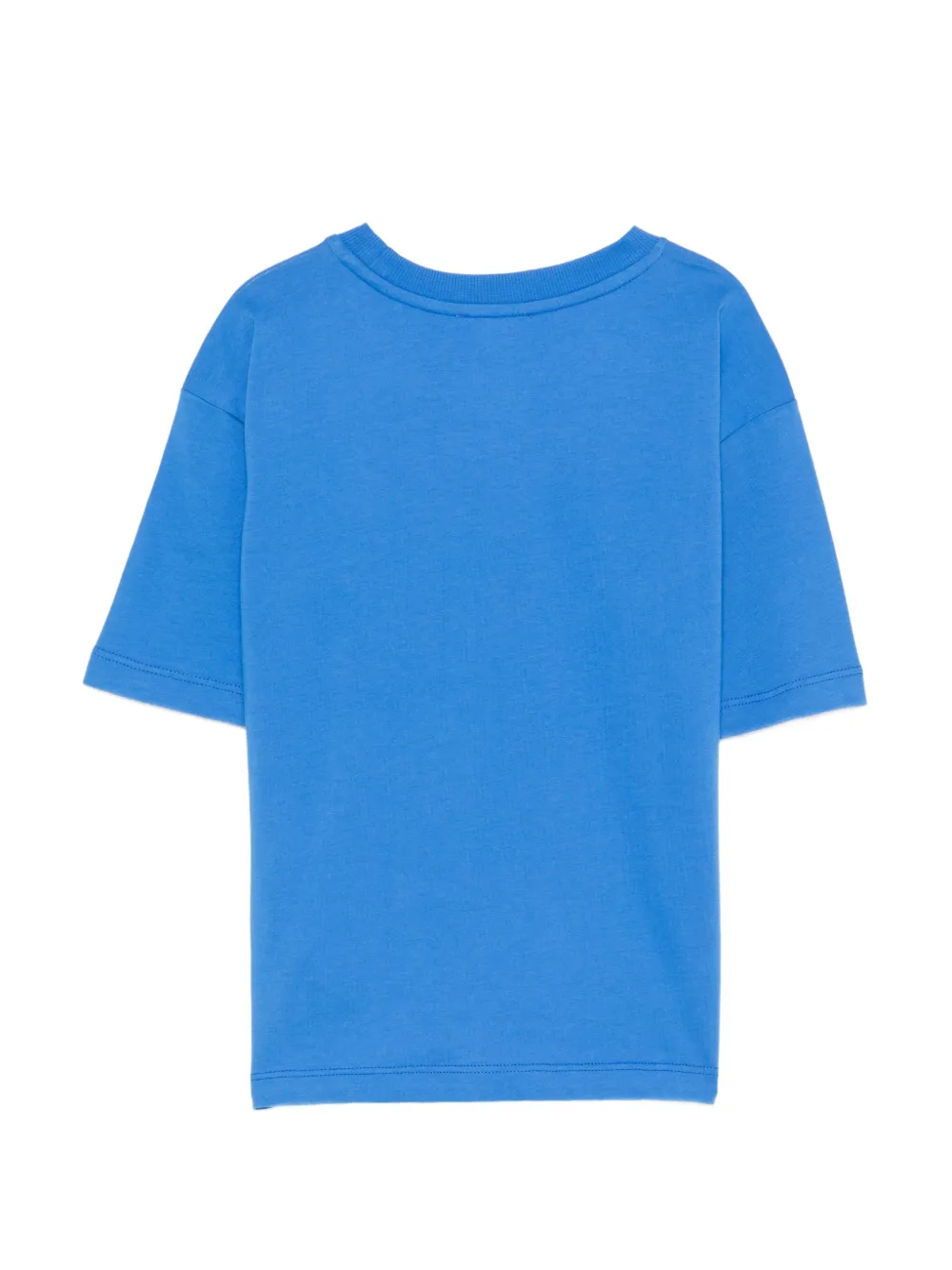 Moschino Kids T-shirt met logopatch Blauw