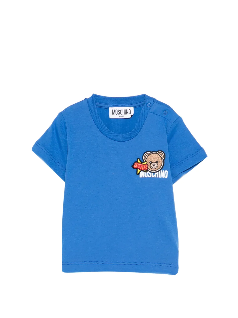 Moschino Kids appliqué T-shirt - Blu