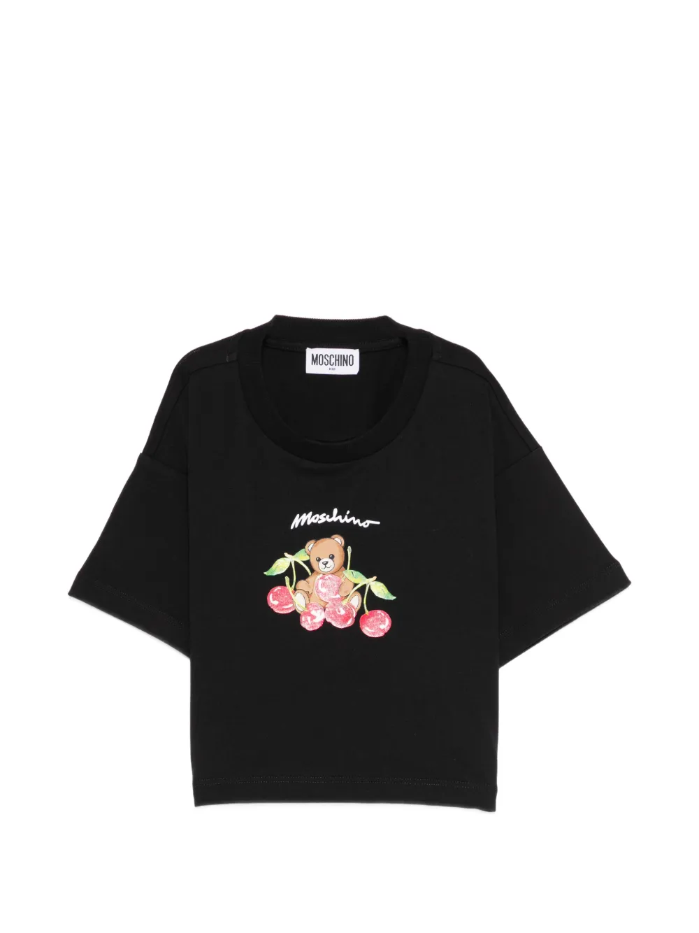 Moschino Kids teddy cherry T-shirt - Nero