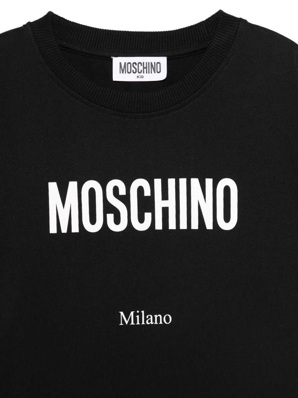Moschino Kids T-shirt met logo Zwart