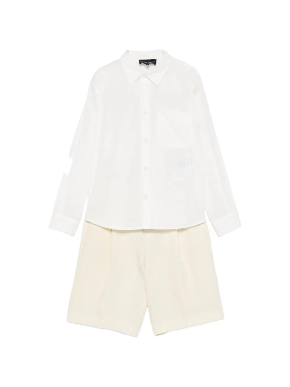 Emporio Armani Kids pocket short set - Toni neutri