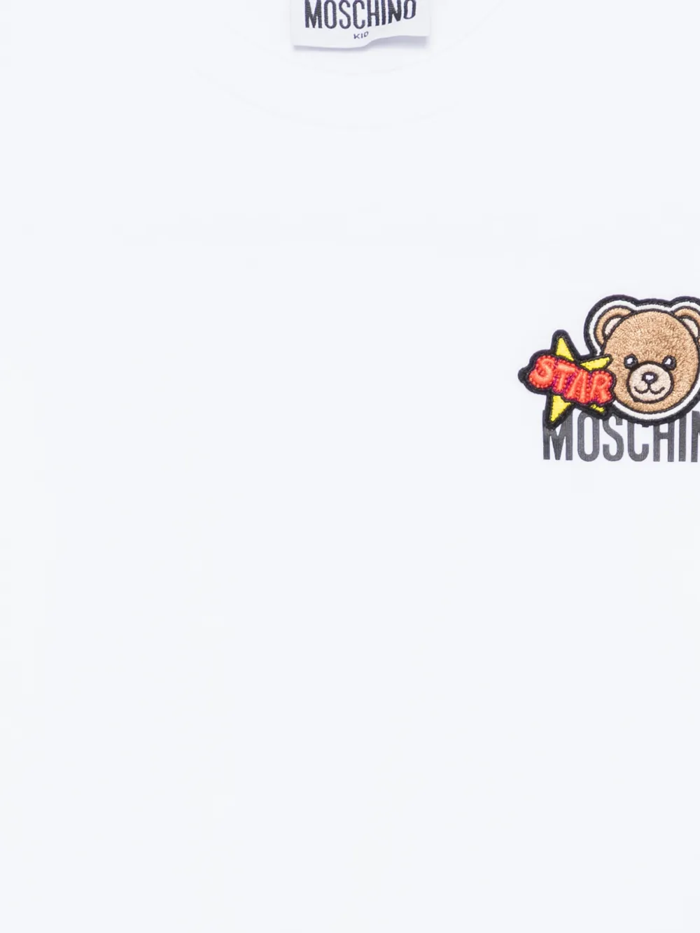 Moschino Kids T-shirt met logopatch Wit