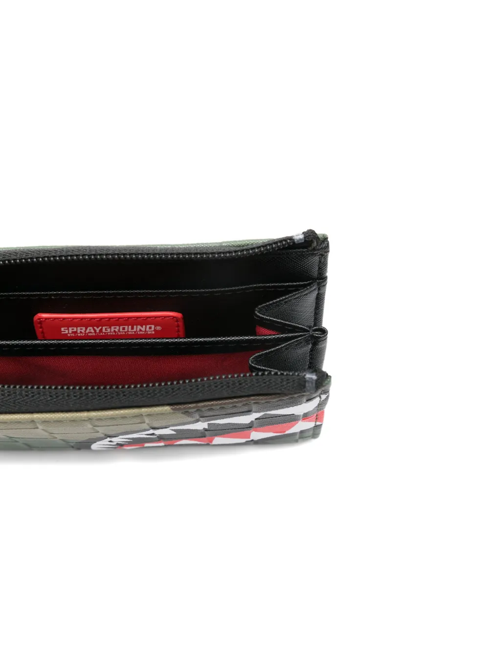  Sprayground Kid Camouflage Shark Wallet - Green 