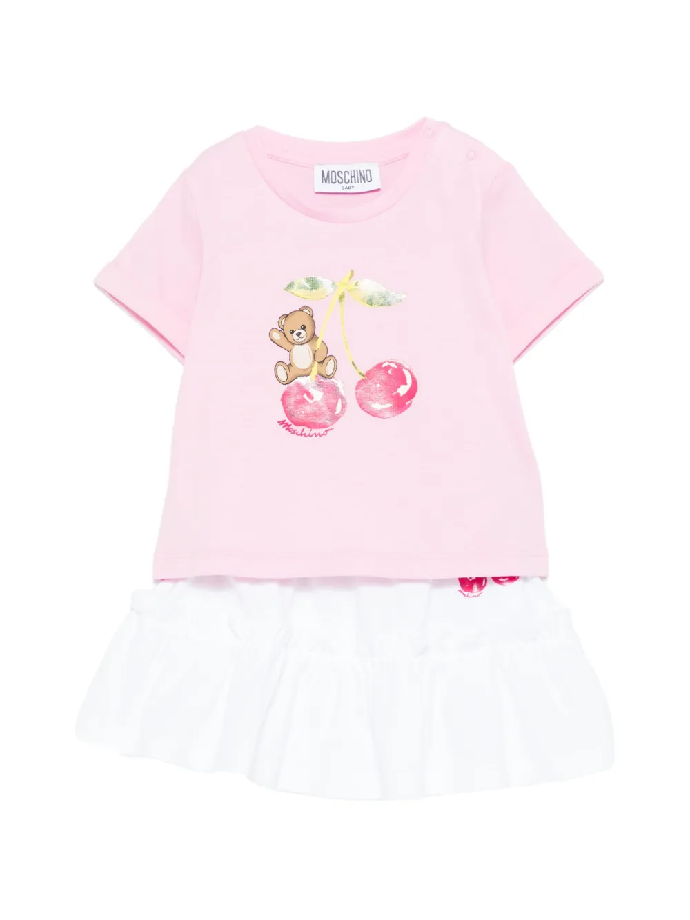 Moschino Kids teddy-graphic skirt set - Rosa