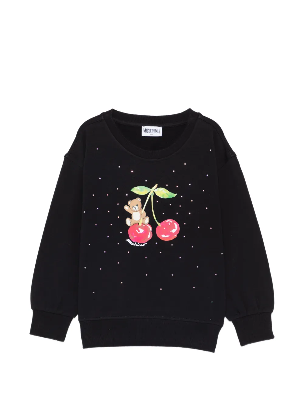 Moschino Kids embellished teddy-graphic sweatshirt - Nero