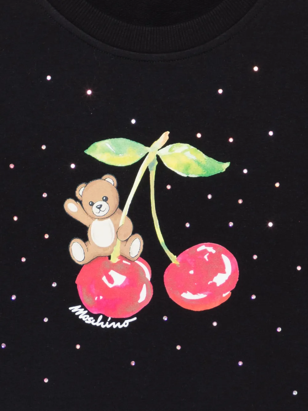 Moschino Kids Sweater met teddybeerprint Zwart