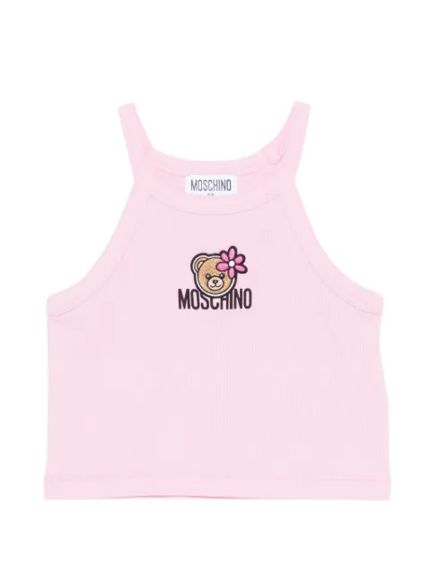 Moschino Kids top con logo bordado