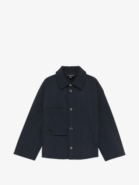 Emporio Armani Kids chamarra capitonada