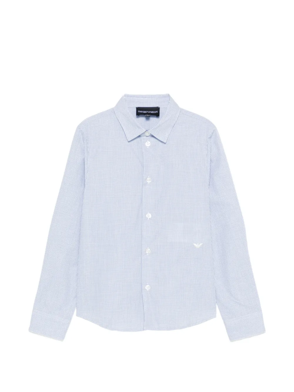 Emporio Armani Kids checked shirt - Blu