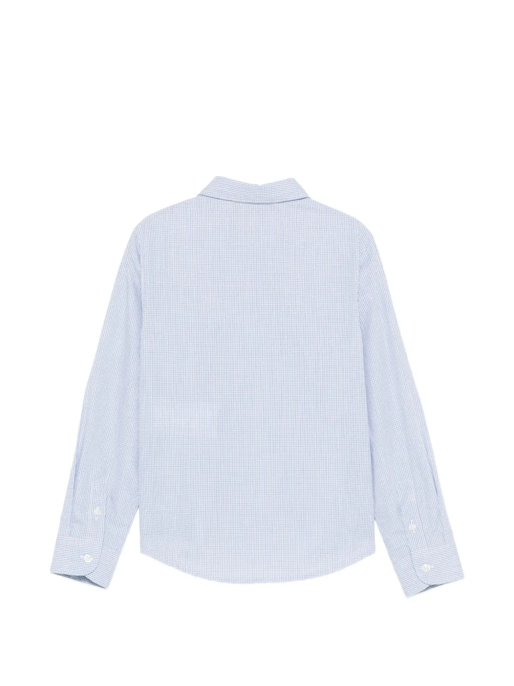 Emporio Armani Kids Geruit shirt Blauw