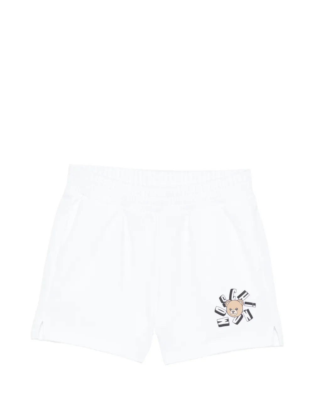 Moschino Kids teddy-graphic shorts - Bianco