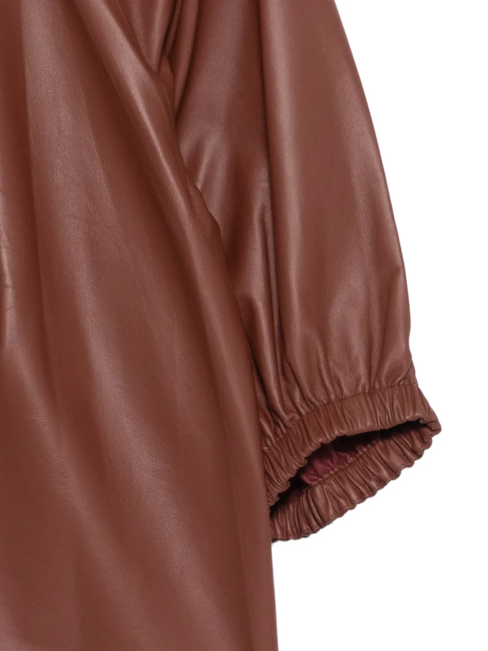 Gathered Leather Top