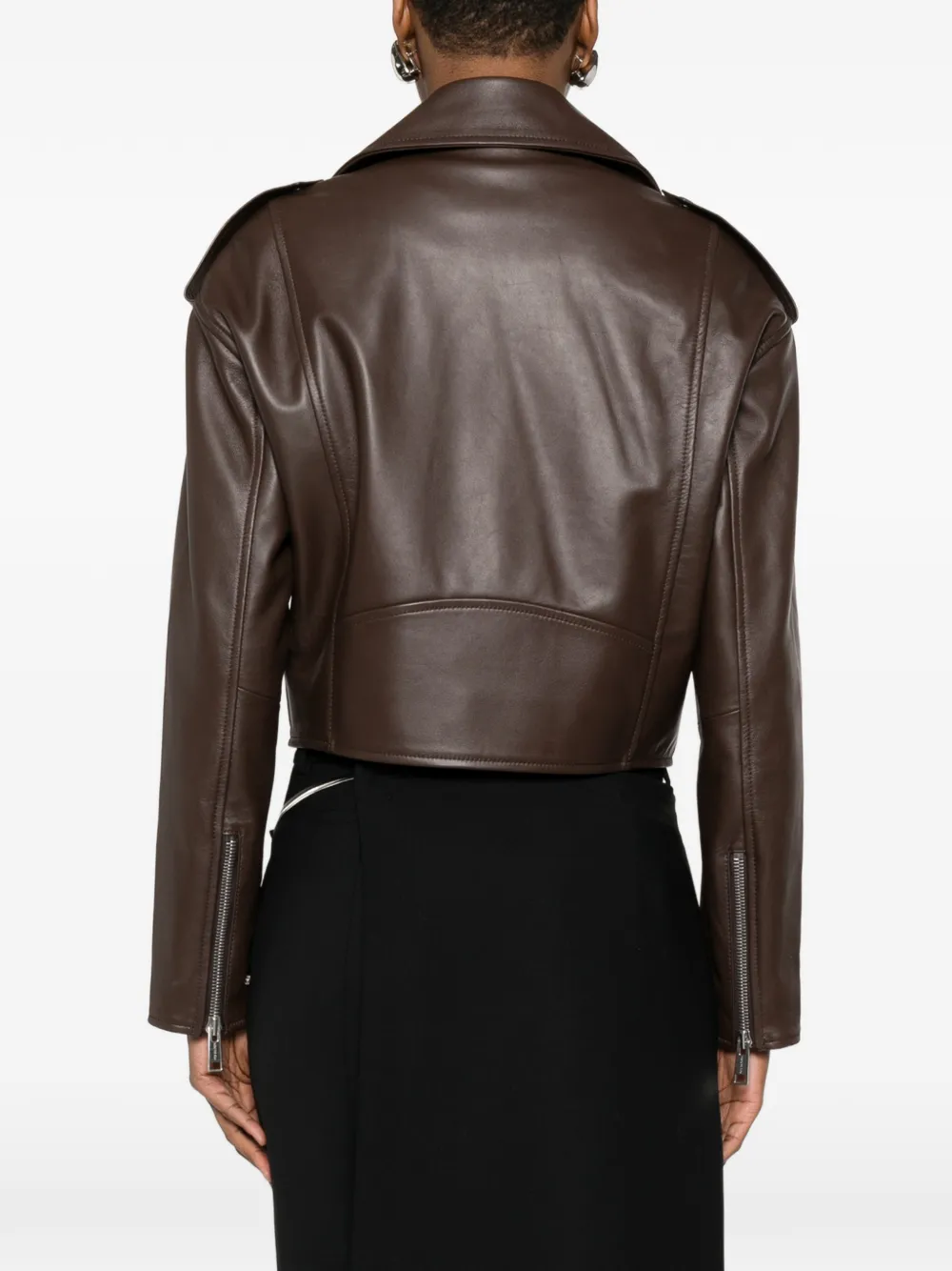 Zip-Fastening Leather Jacket