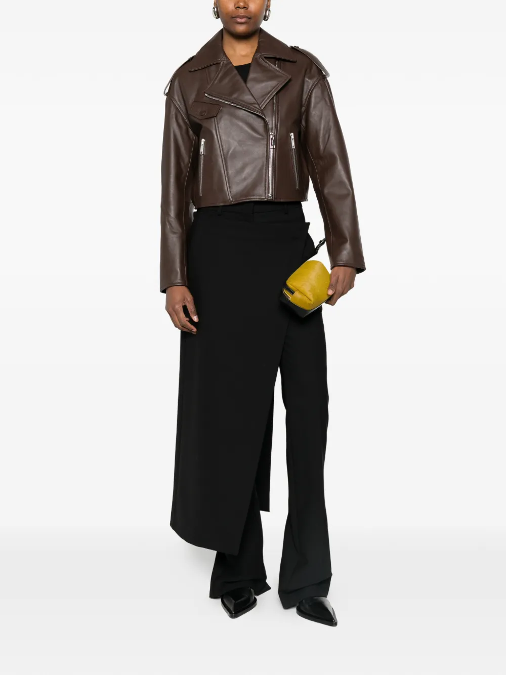 Zip-Fastening Leather Jacket