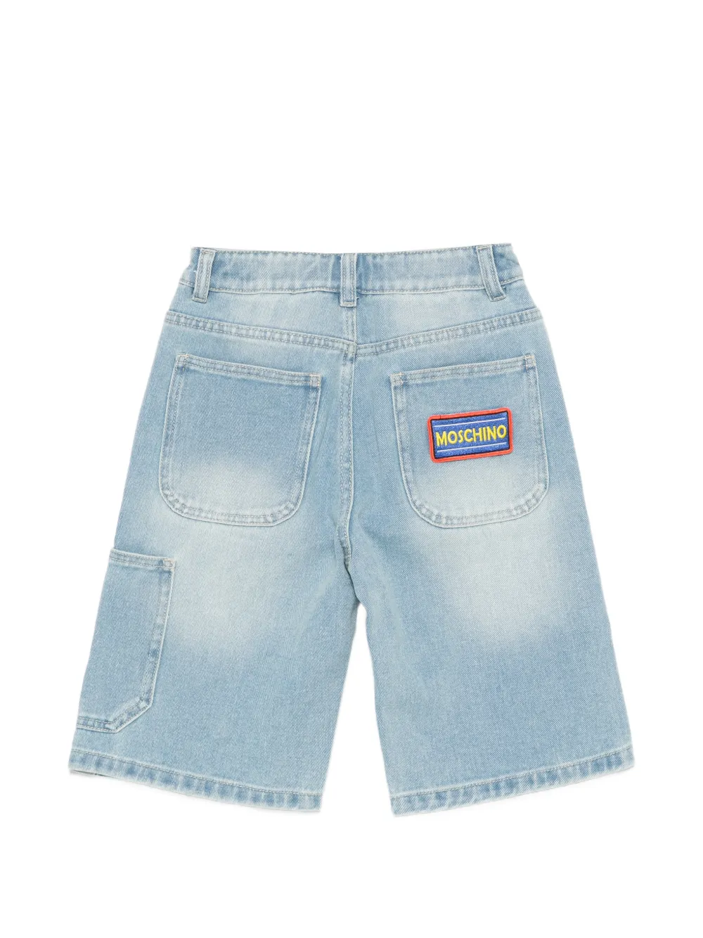 Moschino Kids Shorts met applicatie Blauw