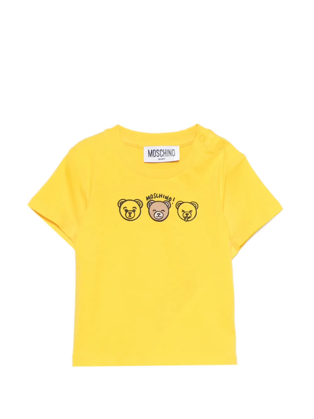 Moschino Kids bear graphic T-shirt - Giallo