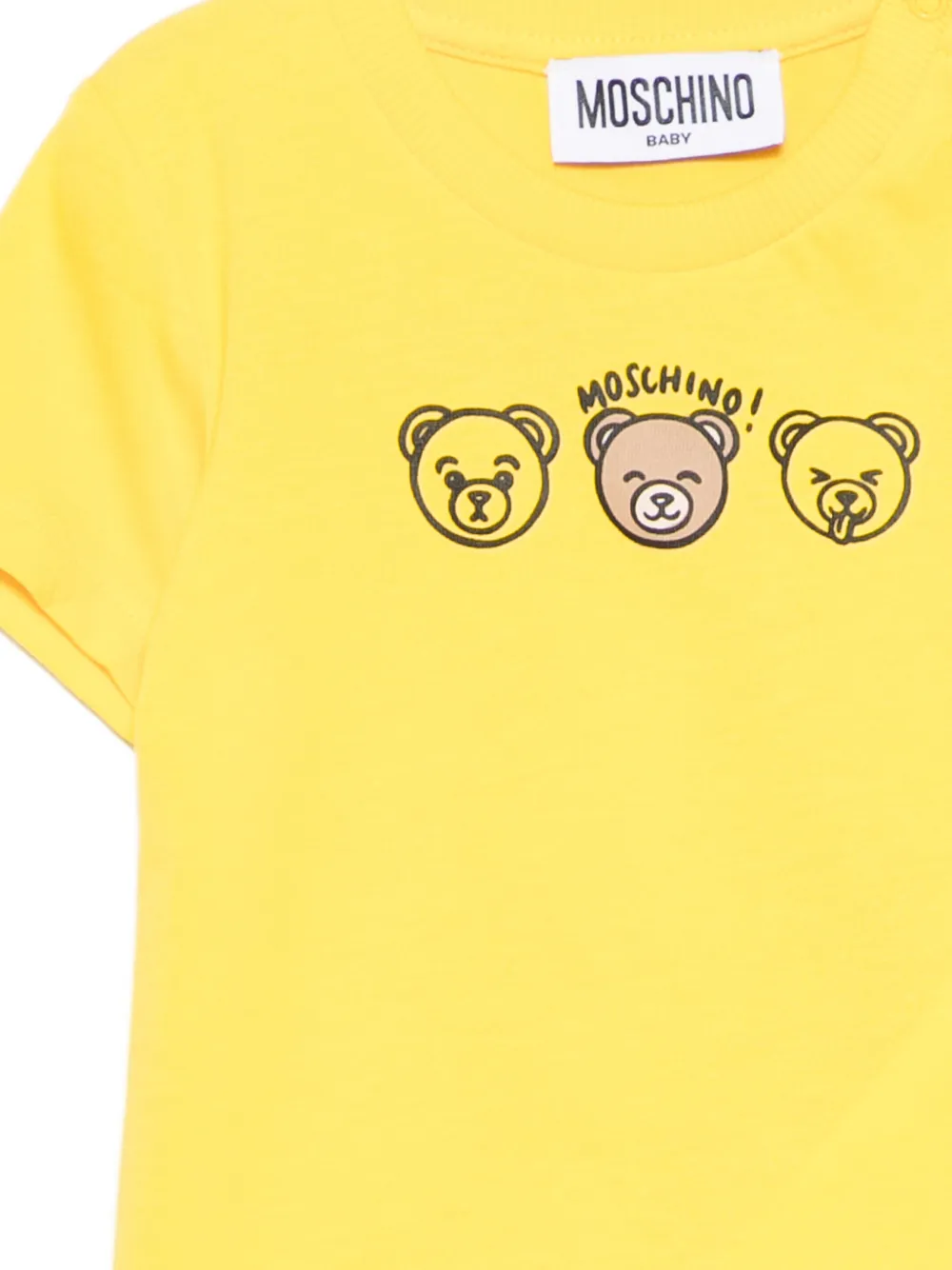 Moschino Kids T-shirt met beerprint Geel