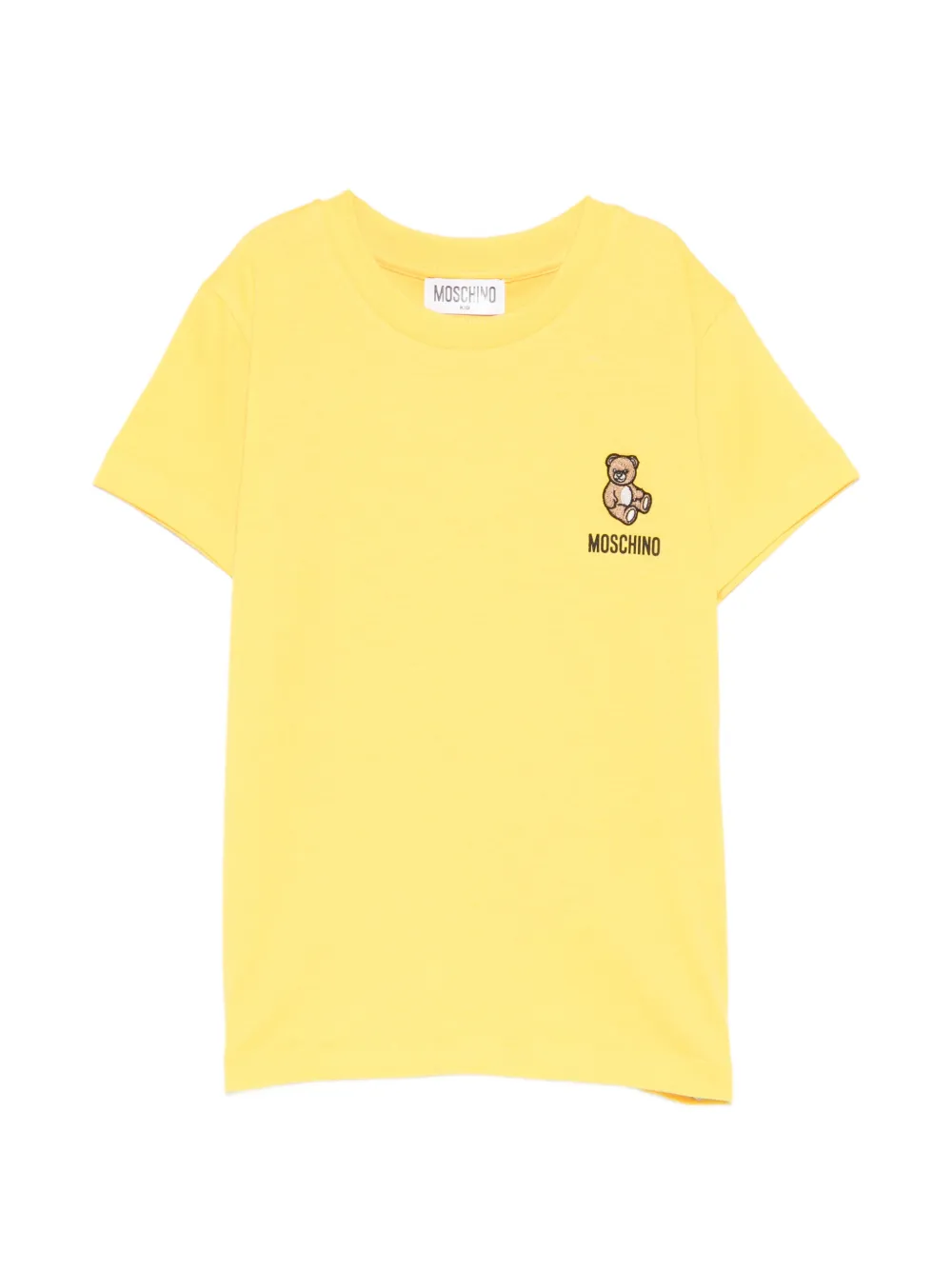 Moschino Kids embroidered-detail T-shirt - Giallo
