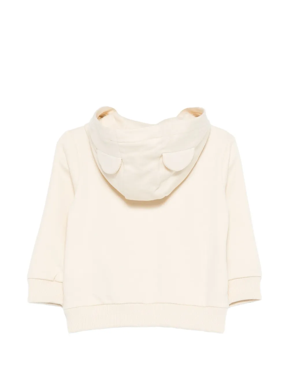 Moschino Kids Hoodie met teddybeerprint en rits Beige