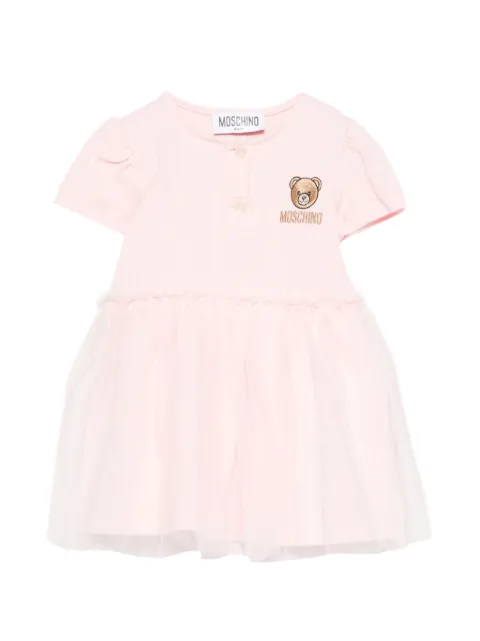 Moschino Kids vestido con logo bordado