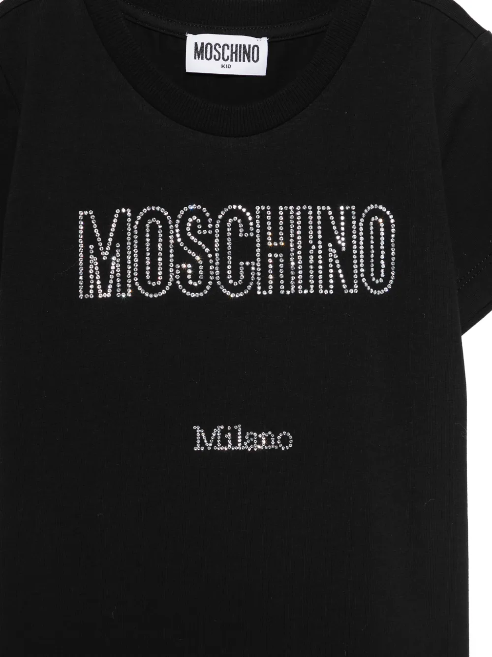 Moschino Kids T-shirt verfraaid met logo Zwart