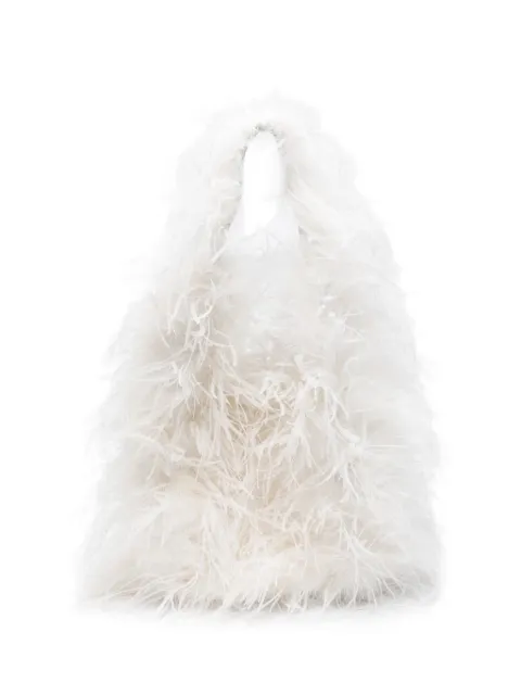 Yves Salomon feather shoulder bag