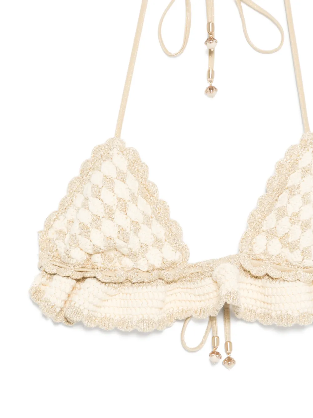  Zimmermann Crochet Ruffled Bikini - Neutrals 