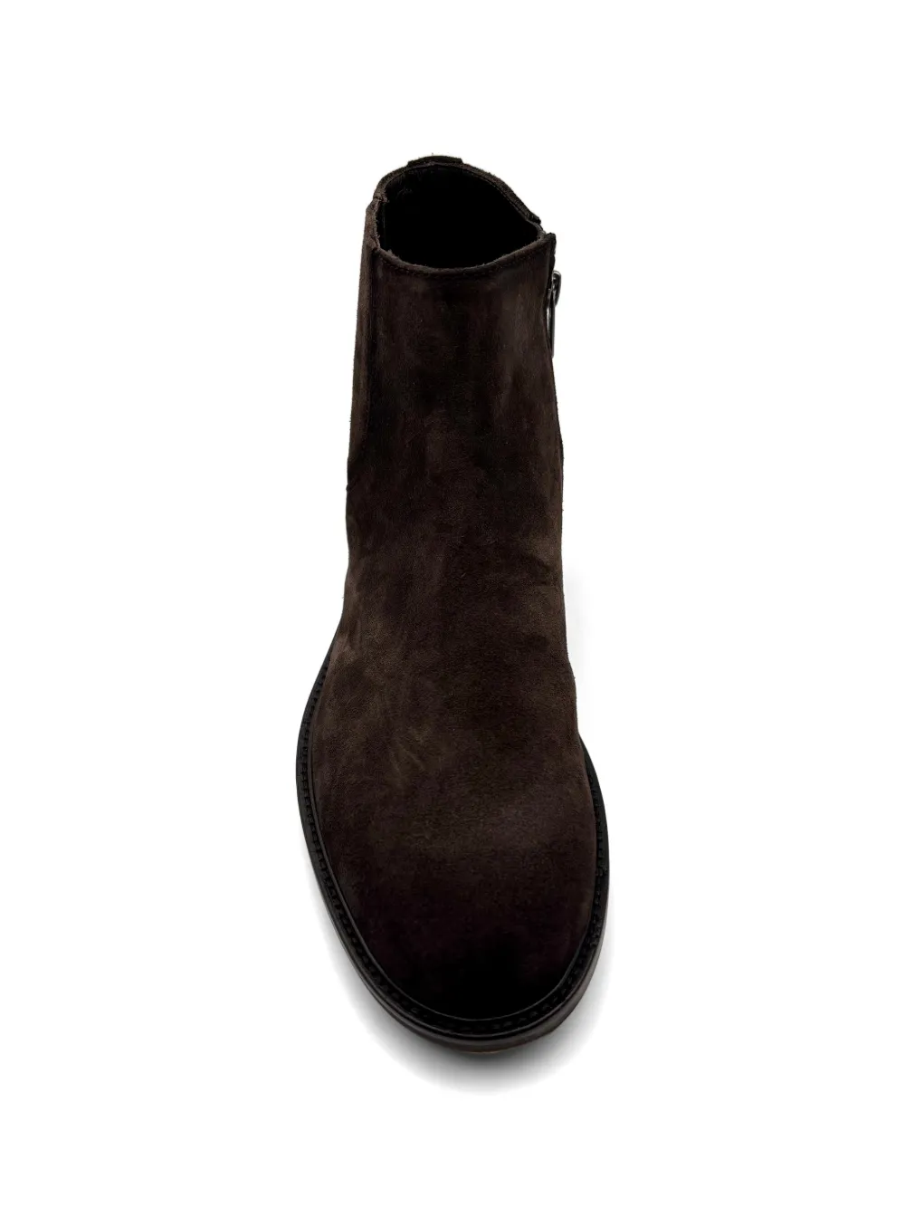  Alexander Hotto Zip Suede Chelsea Boots - Brown 
