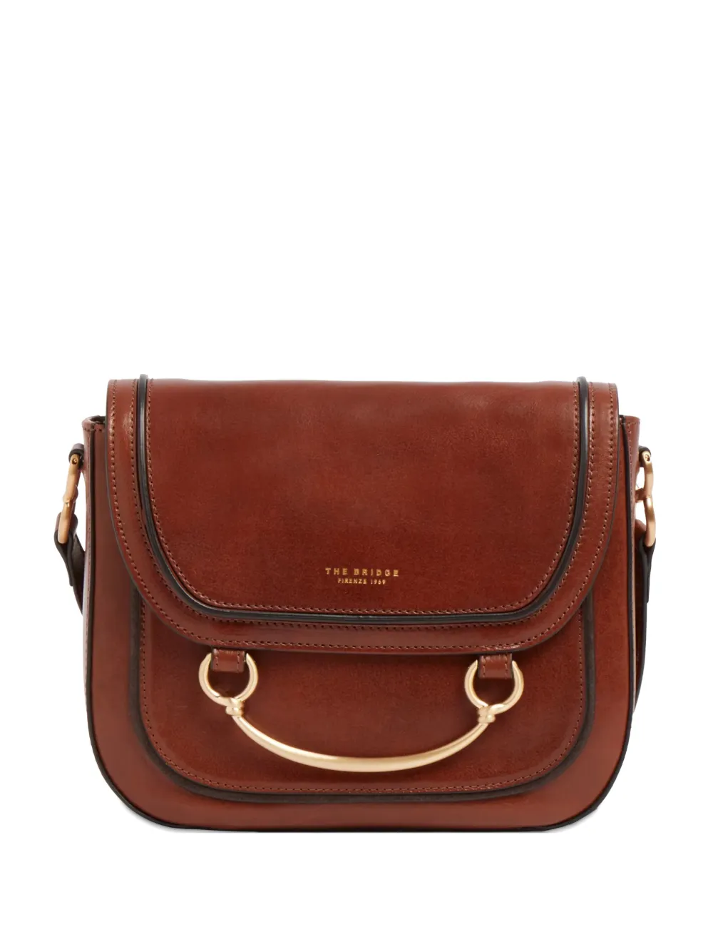 The Bridge leather cross body bag - Marrone