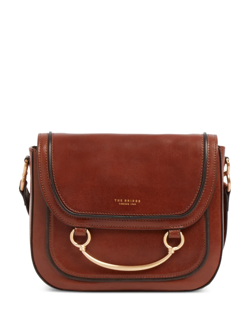 The Bridge leather cross body bag - Marrone