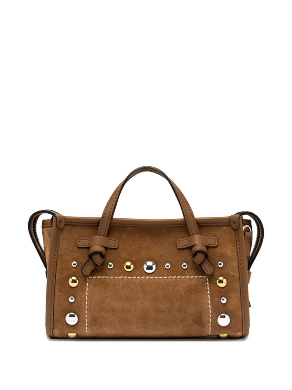 GIANNI CHIARINI Marcella Joy studded tote bag - Marrone