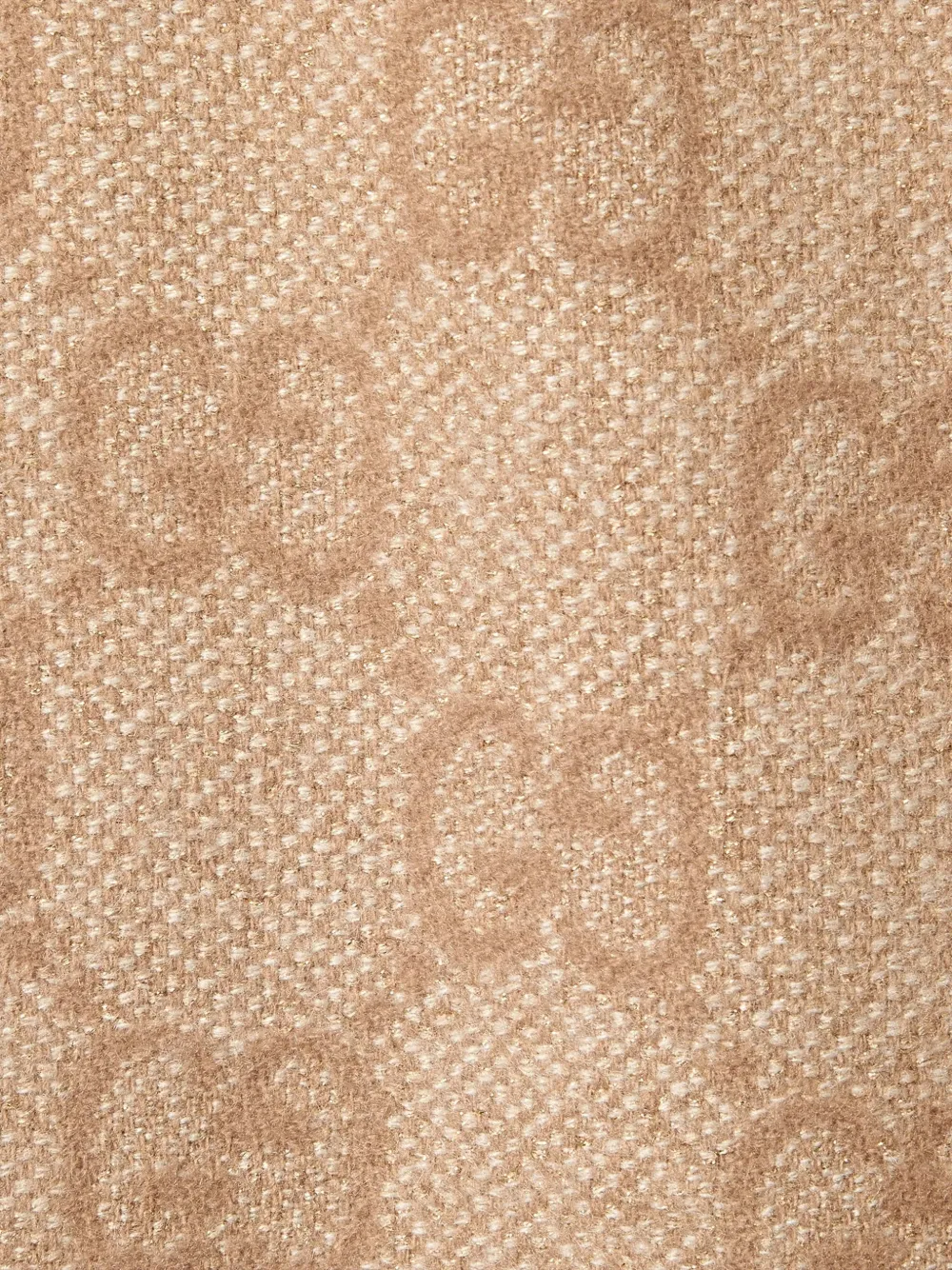 Gucci Cape met GG-patroon en franje Beige
