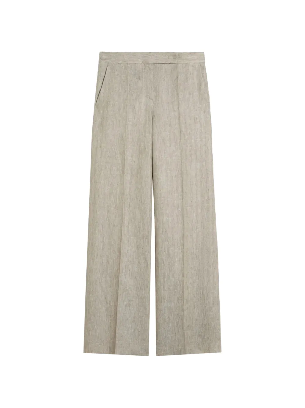 Max Mara Herringbone linen twill trousers - Toni neutri