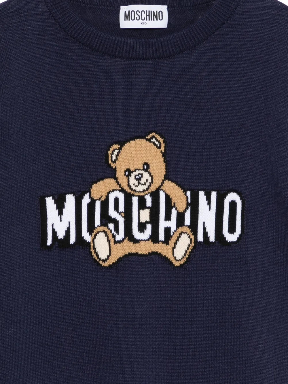 Moschino Kids Trui met ronde hals Blauw