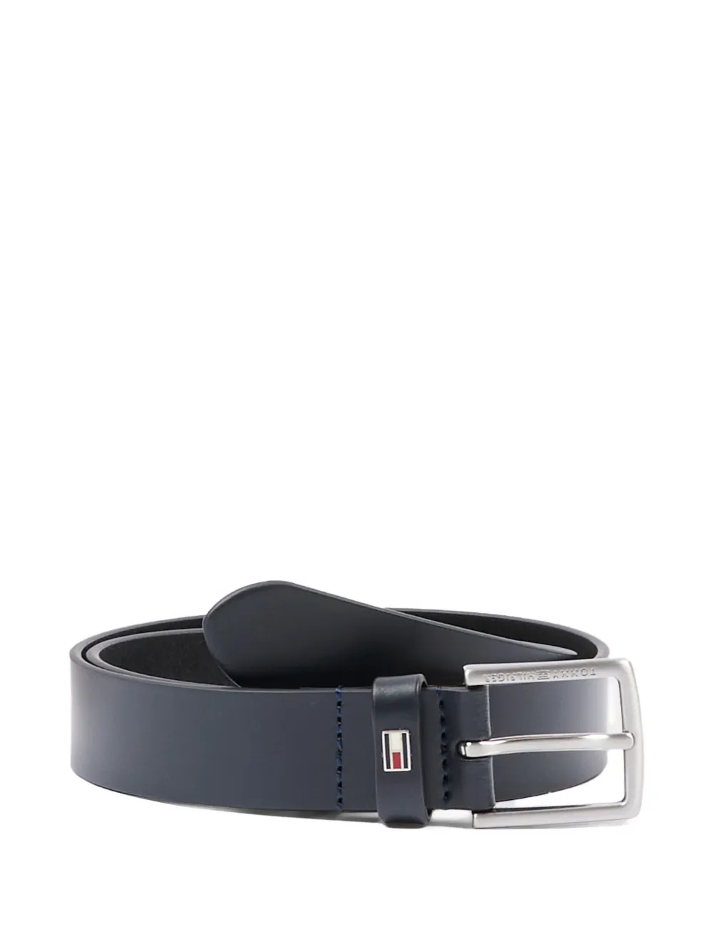 Tommy Hilfiger Junior square-buckle leather belt - Blu