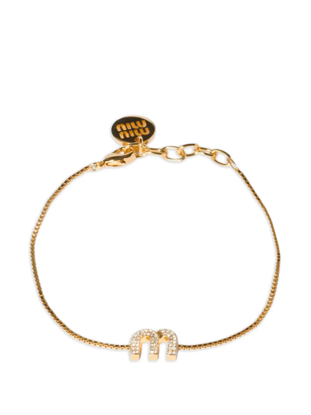 Miu Miu metallic charm bracelet - Oro