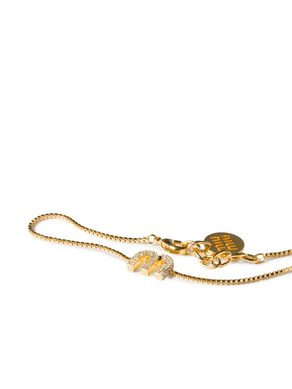  Miu Miu Metallic Charm Bracelet - Gold 