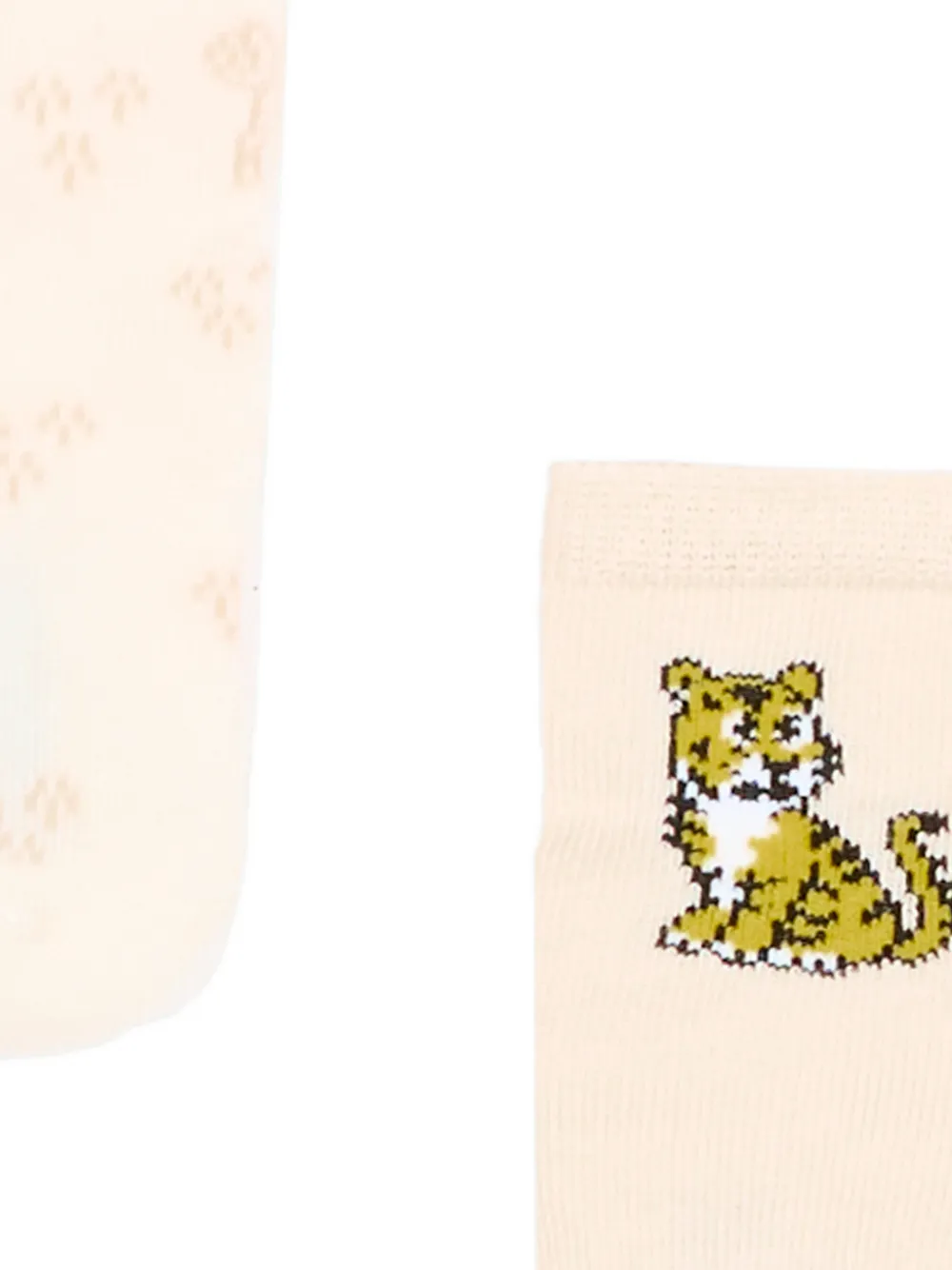 Kenzo Kids Sokken met tijgerpatroon Beige