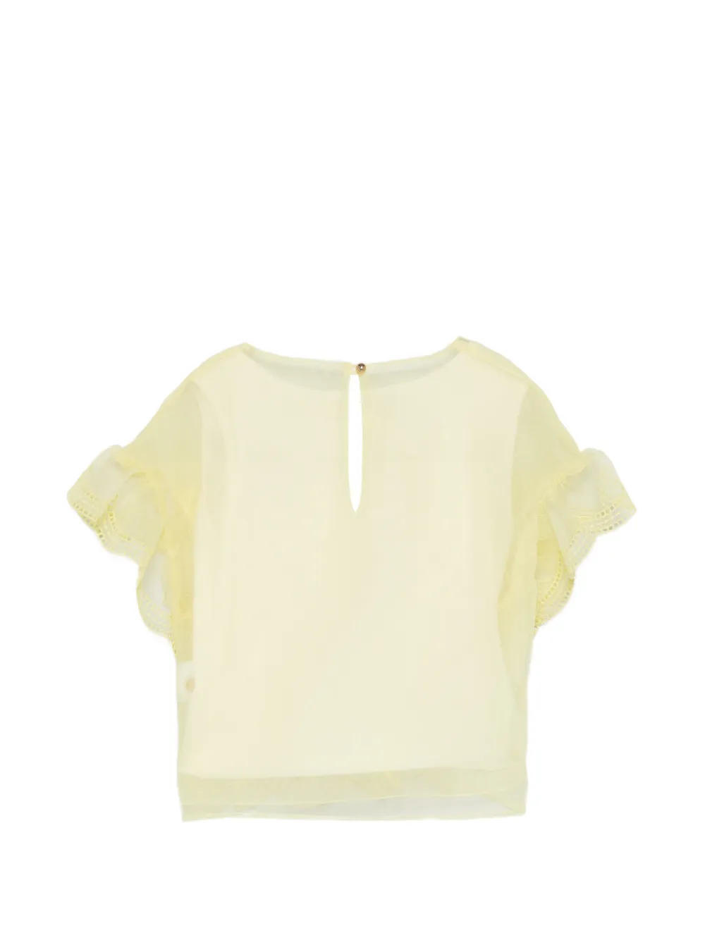  Elie Saab Junior Ruffled Embroidered Top Set Of Two - Yellow 